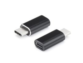 USB Type-C - Lightning adapter - fekete