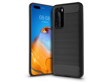 Huawei P40 szilikon hátlap - Carbon - fekete