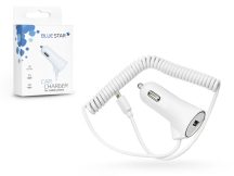   Lightning szivargyújtós gyorstöltő spirál kábellel + USB bemenettel - 15W -     fehér