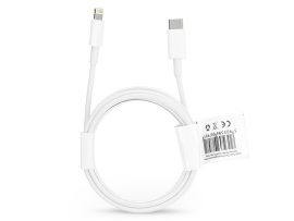 USB Type-C - Lightning adat- és töltőkábel 2 m-es vezetékkel - C973 PD 18W Type-C Cable for Lightning - 2A - fehér - ECO csomagolás