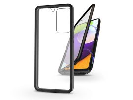 Samsung A525F Galaxy A52/A526B Galaxy A52 5G mágneses, 2 részes hátlap előlapi üveggel - Magneto 360 - fekete