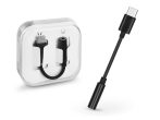   USB Type-C adapter 3,5 mm jack füllhallgatóhoz - box - fekete