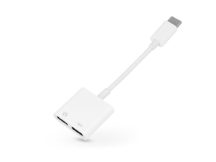   USB Type-C - 2x USB Type-C adapter egyidőben történő töltéshez és zenehallgatáshoz - fehér - ECO csomagolás