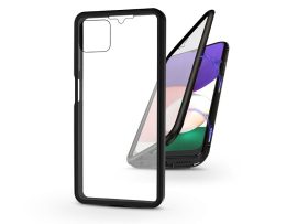 Samsung A226B Galaxy A22 5G mágneses, 2 részes hátlap előlapi üveggel - Magneto 360 - fekete