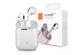   TWS Bluetooth sztereó headset v5.0 + töltőtok - J18 True Wireless Earphones withCharging Case - fehér