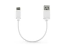   USB - USB Type-C töltőkábel 15 cm-es vezetékkel - fehér (ECO csomagolás)