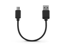   USB - micro USB töltőkábel 15 cm-es vezetékkel - fekete (ECO csomagolás)