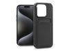 Apple iPhone 15 Pro szilikon hátlap kártyatartóval - Card Case - fekete Apple iPhone 15 Pro szilikon hátlap kártyatartóval - Card Case - fekete