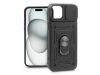 Apple iPhone 15 Plus ütésálló hátlap gyűrűvel és kameravédővel - Slide Armor - fekete Apple iPhone 15 Plus ütésálló hátlap gyűrűvel és kameravédővel - Slide Armor - fekete