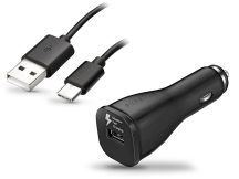   Samsung gyári USB szivargyújtós töltő + USB - Type-C kábel - 10W - EP-LN915U    +EP-DG970BBE Adaptive Fast Charging - fekete  (ECO csomagolás)