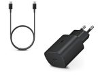   Samsung gyári hálózati töltő adapter Type-C bemenettel + Type-C - Type-C kábel -15W - EP-TA800 PD3.0 + EP-DA705 - fekete (ECO csomaglás)