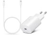 Samsung gyári hálózati töltő adapter Type-C bemenettel + 1 m-es Type-C - Type-C kábel - 25W - EP-TA800EWE + EP-DA705BWE - fehér (ECO csomagolás) Samsung gyári hálózati töltő adapter Type-C bemenettel + 1 m-es Type-C - Type-C kábel - 25W - EP-TA800EWE + EP-DA705BWE - fehér (ECO csomagolás)