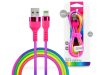 Setty USB - Lightning adat- és töltőkábel 1,2 m-es vezetékkel - Setty Rainbow - 5V/2,1A Setty USB - Lightning adat- és töltőkábel 1,2 m-es vezetékkel - Setty Rainbow - 5V/2,1A