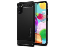   Samsung A415F Galaxy A41 ütésálló hátlap - Spigen Rugged Armor - fekete