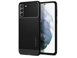 Samsung G990F Galaxy S21 ütésálló hátlap - Spigen Rugged Armor - fekete