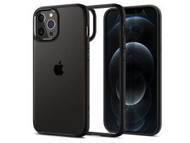 Apple iPhone 12 Pro Max ütésálló hátlap - Spigen Ultra Hybrid - fekete/átlátszó