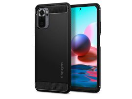 Xiaomi Redmi Note 10/Note 10S ütésálló hátlap - Spigen Rugged Armor - fekete