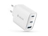 Devia Extreme Speed Series 65W GaN PD gyorstöltő adapter USB+2xType-C - fehér Devia Extreme Speed Series 65W GaN PD gyorstöltő adapter USB+2xType-C - fehér