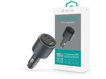   Devia Extreme Speed Series 65W PD+QC autós gyorstöltő USB+2xType-C - fekete