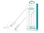   Devia Smart Series 60W+27W PD Type-C/Type-C + Lightning adat- és töltőkábel 1.2m- fehér
