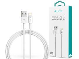 Devia USB - Lightning töltő- és adatkábel 2 m-es vezetékkel - Devia Smart Cable Lightning - fehér
