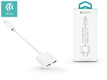   Devia lightning adapter egyidőben történő töltéshez és zenehallgatáshoz - Devia Smart 2in1 Lightning adapter - fehér