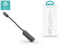   Devia USB Type-C + 3.5 mm jack adapter egyidőben történő töltéshez és zenehallgatáshoz - Devia Smart 2in1 Type-C - Jack adapter - fekete