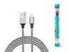 Devia USB - Lightning  töltő- és adatkábel 1 m-es vezetékkel - Devia Tube       Lightning USB 2.4A - ezüst/fekete