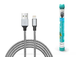 Devia USB - Lightning  töltő- és adatkábel 1 m-es vezetékkel - Devia Tube       Lightning USB 2.4A - ezüst/fekete