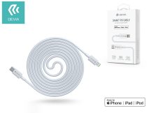   Devia USB Type-C - Lightning adat- és töltőkábel 1,5 m-es vezetékkel - Devia    Smart Series PD Cable 18W Type-C to Lightning - fehér (MFI engedélyes)