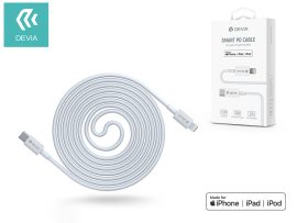 Devia USB Type-C - Lightning adat- és töltőkábel 1,5 m-es vezetékkel - Devia    Smart Series PD Cable 18W Type-C to Lightning - fehér (MFI engedélyes)