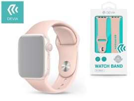 Apple Watch lyukacsos sport szíj - Devia Deluxe Series Sport Band - 42/44/45/49 mm - pink sand