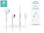   Devia sztereó felvevős fülhallgató USB Type-C csatlakozóval - Devia Smart       Earphone With Type-C EM048 - fehér