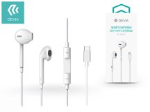   Devia sztereó felvevős fülhallgató USB Type-C csatlakozóval - Devia Smart       Earphone With Type-C EM048 - fehér