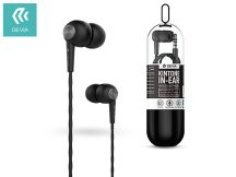   Devia sztereó felvevős fülhallgató - 3,5 mm jack - Devia Kintone V2 In-Ear WiredEarphones - fekete