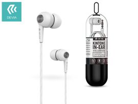 Devia sztereó felvevős fülhallgató - 3,5 mm jack - Devia Kintone V2 In-Ear WiredEarphones - fehér