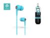 Devia sztereó felvevős fülhallgató - 3,5 mm jack - Devia Kintone V2 In-Ear WiredEarphones - kék