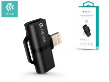   Devia lightning + lightning adapter egyidőben történő töltéshez és              zenehallgatáshoz - Devia Smart Series Adapter Lightning to Dual Lightning -     fekete