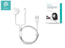   Devia mágneses töltőkábel Apple Watch órához + lightning kábel - Devia Smart    Series 2in1 Apple Watch Charging Cable - fehér