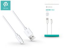   Devia USB - USB Type-C adat- és töltőkábel 1 m-es vezetékkel - Devia Kintone USBType-C Cable - fehér