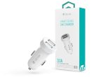   Devia 2xUSB szivargyújtó töltő adapter - 15W - Devia Smart Series Car Charger - fehér