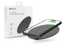   Devia Qi univerzális vezeték nélküli töltő állomás - 15W - Devia UFO Series     Ultra Thin Wireless Charger - szürke