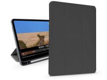   Apple iPad 10.2 (2019/2020/2021) tablet tok (Smart Case) on/off funkcióval,     Apple Pencil tartóval, mágneses töltővel - Devia Leather Case With Pencil Slot -fekete