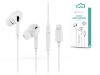 Devia sztereó felvevős fülhallgató - Lightning/Bluetooth - Devia Smart Series   Stereo Wired Earphone - fehér