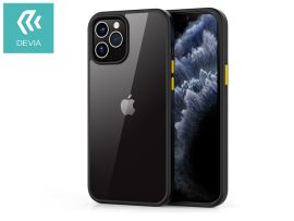 Apple iPhone 12 Pro Max ütésálló hátlap - Devia Shark Series Shockproof Case -  fekete/átlátszó