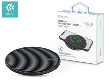   Devia Qi univerzális vezeték nélküli töltő állomás - 15W - Devia Aurora Series  V3 Ultra-Slim Wireless Quick Charger - fekete