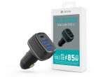   Devia szivargyújtós töltő adapter 2xUSB + Type-C bemenettel - 85W - Devia       Extreme Speed Dual USB + Type-C Full Compatible Fast Car Charger - fekete