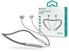 Devia Sport Bluetooth sztereó fülhallgató v5.0 - Devia Smart Series Silicone    Neckband Headset - szürke/ezüst