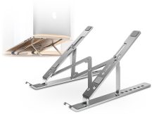   Devia univerzális asztali tablet/laptop tartóállvány max. 16 méretű            készülékekhez - Devia Smart Series Multi-function Folding Alu Stand For         Tablet/Laptop - ezüst"