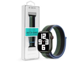 Apple Watch szövet sport szíj - Devia Nylon Woven Braided Adjustable two-tone   Watch Loop - 38/40/41 mm - eucalyptus green